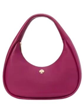 Kate Spade NWOT Kayla large Crescent hobo pebble leather Bag in Dark Raspberry